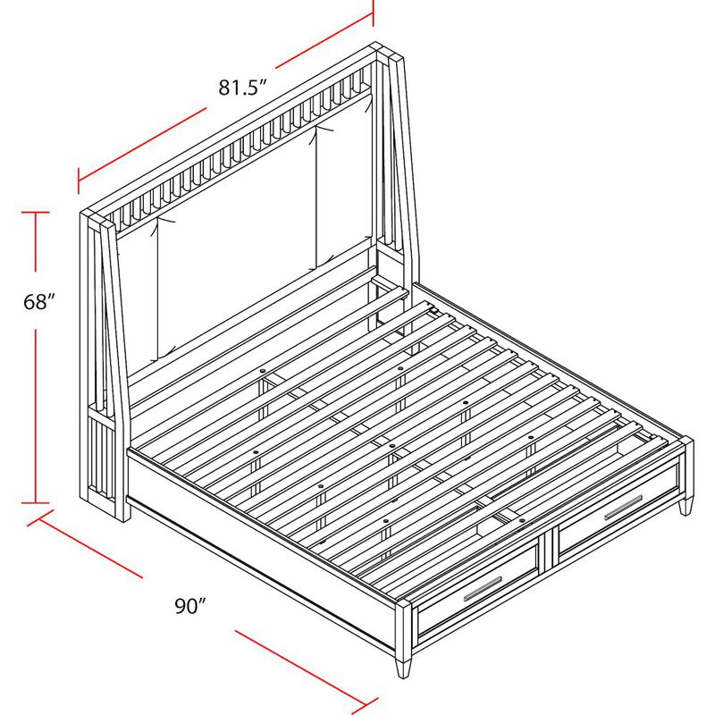 Parker House Furniture Parker House Americana Modern Bedroom King Shelter Bed