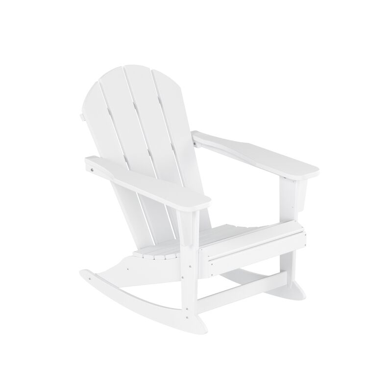 WestinTrends 3-Piece Outdoor Patio Rocking Adirondack Chairs with Side Table Set
