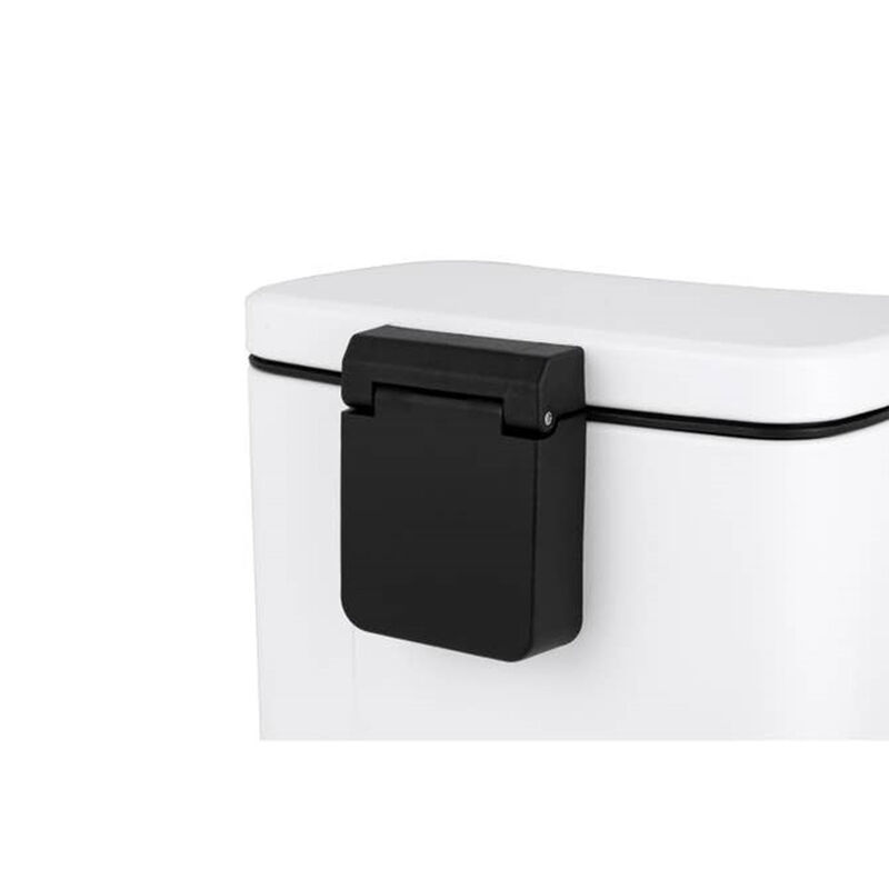 1.3 Gallon Stylish Rectangular Shape Matt White Trash Can