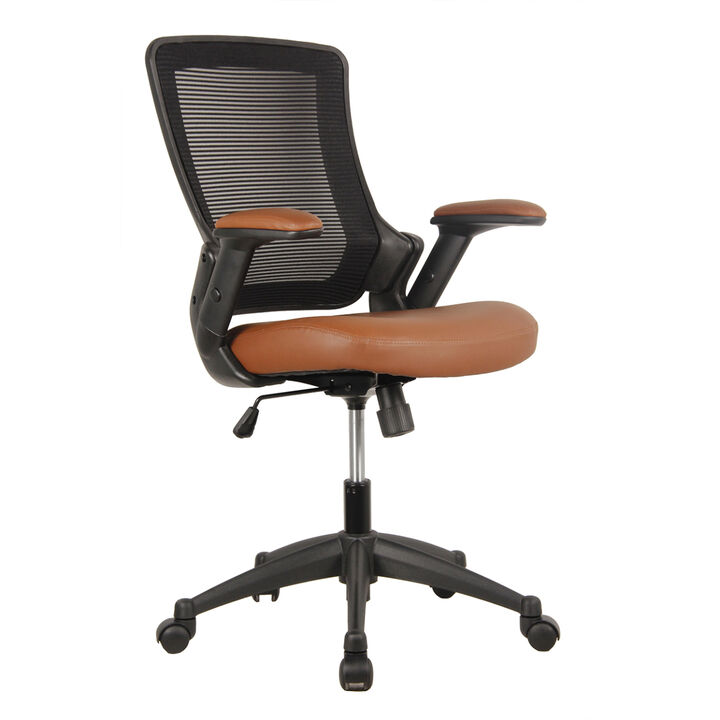 Mid-Back Mesh Task Office Chair With Height Adjustable Arms