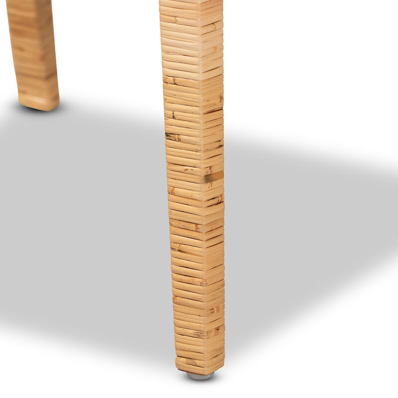 Baxton Studio Karis Modern and Contemporary Natural Finished Wood and Rattan Dining Chair