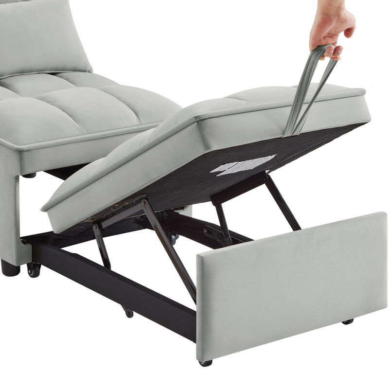 Merax Single Sofa Bed Futon with Storage Pockets