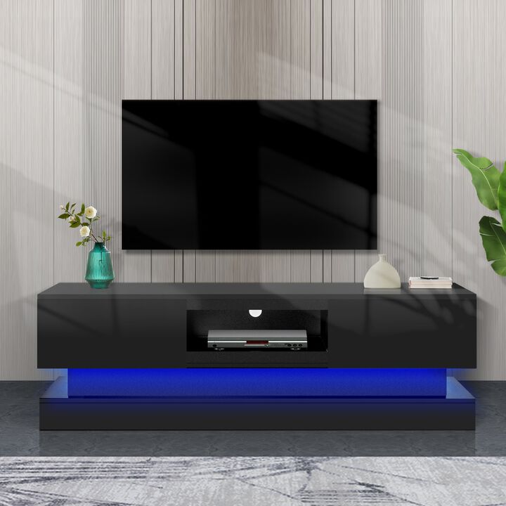 Hivvago 55 inches Modern and Simple Design Television Stand Organizing Cabinet
