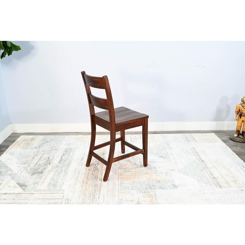 Sunny Designs Bar Ladderback Barstool, Wood Seat