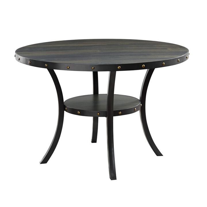 New Classic Furniture Furniture Crispin Melamine Round Dining Table & 4 Chairs in Blue