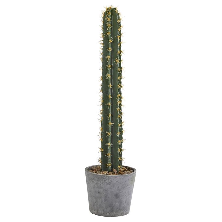 Hivvago 41" Cactus in Stone Planter Artificial Plant
