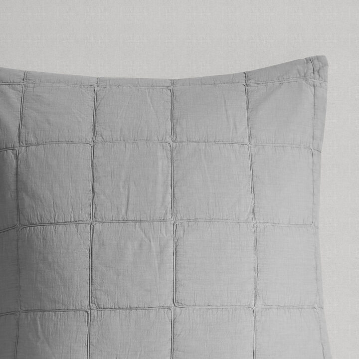 Gracie Mills Griffin Textured Grid European Pillow Sham
