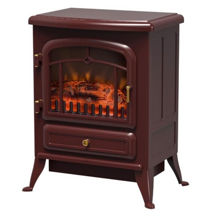 Electric Fireplace Energy-Efficient Heater with Realistic Flame for Cozy Home Ambiance