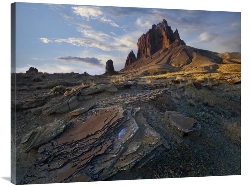 Shiprock, the basalt core of an extinct volcano, New Mexico-Canvas Art-40x30