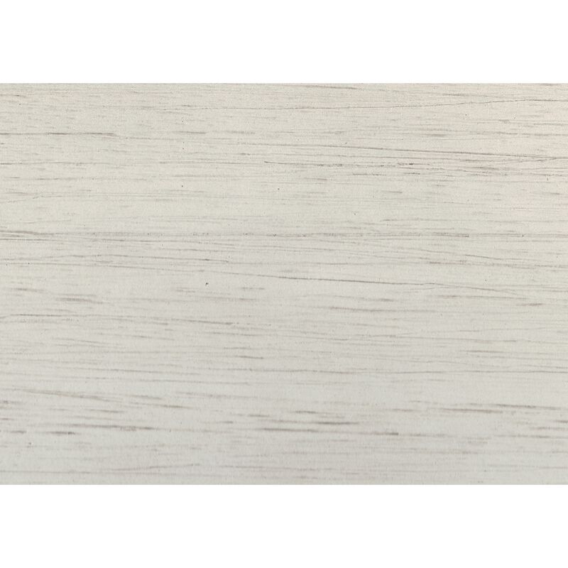 Fabric Upholstered Padded Bench with Tapered Feet, Antique White and Gray-Benzara