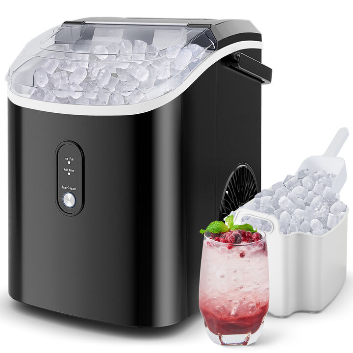 Countertop Nugget Ice Maker with Soft Chewable Pellet Ice for Home or Office Use