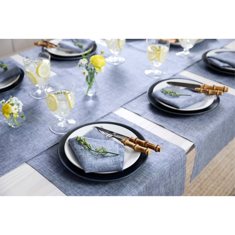 Solino Home 100% Pure Linen 14 x 19 Inch Placemats Set of 4 | Athena