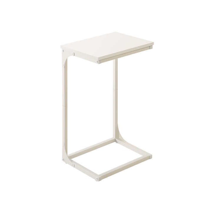 Sofa Side Table with C-Shaped Metal Frame Design