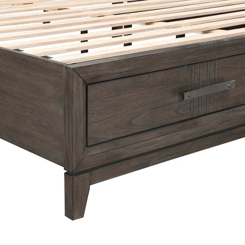 New Classic Furniture Landon Wood Queen Bed, Walnut