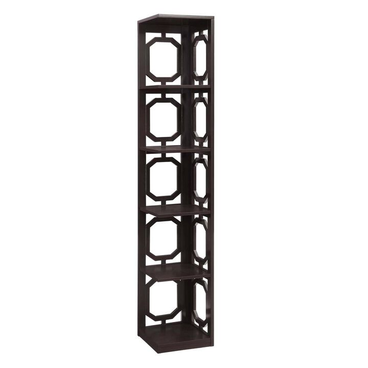 Convience Concept, Inc. Omega 5 Tier Corner Bookcase