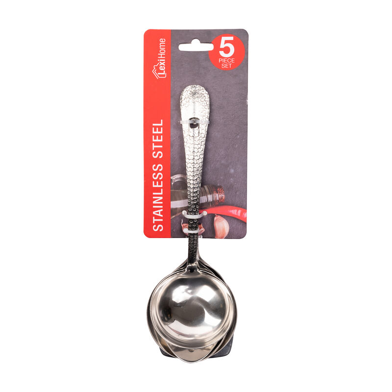 Premium Stainless Steel Supreme Hammered Mini Kitchen Utensils - 5 Piece Set