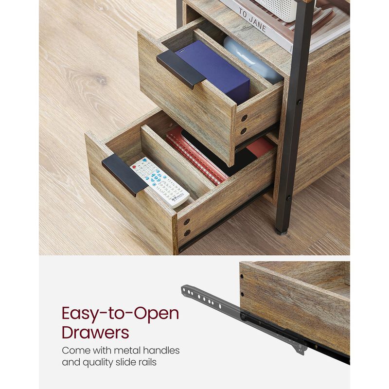 Side Table with Charging Station for Convenient Power Access and Modern Design