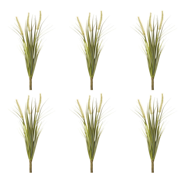 Foxtail Bush Set of 6 28''h PVC for Floral Arrangements and Home Decor