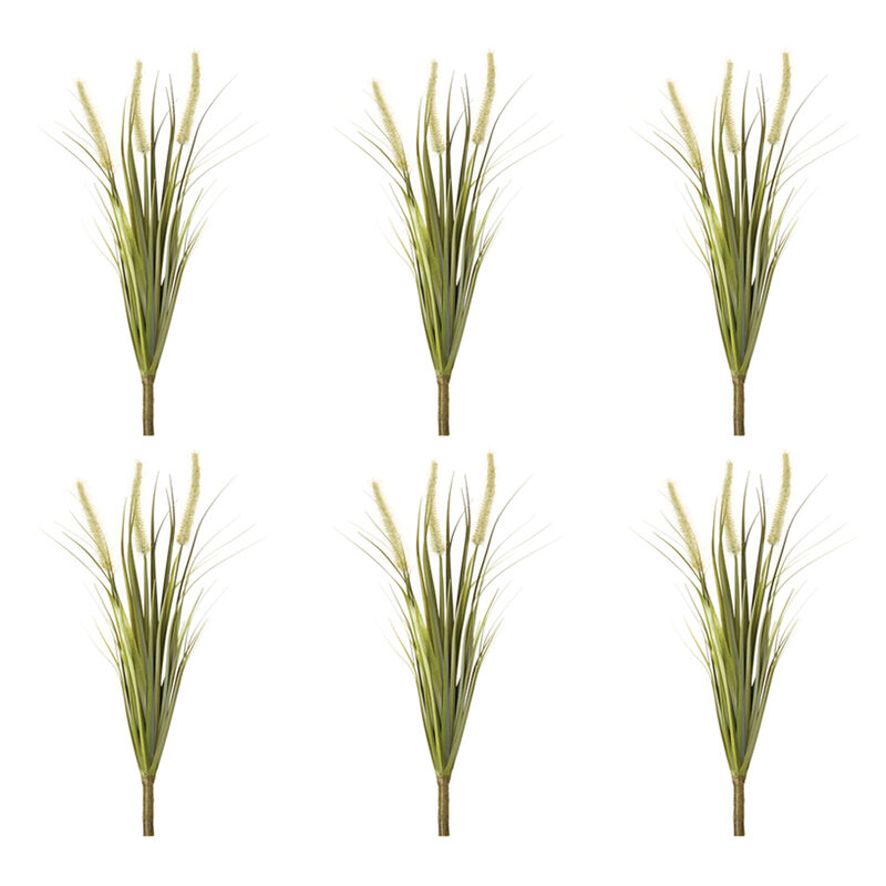 Foxtail Bush Set of 6 28''h PVC for Floral Arrangements and Home Decor