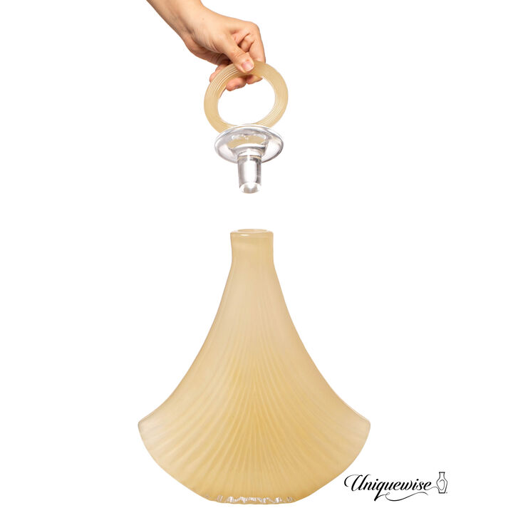 Unique 16-Inch Decanter Glass Vase