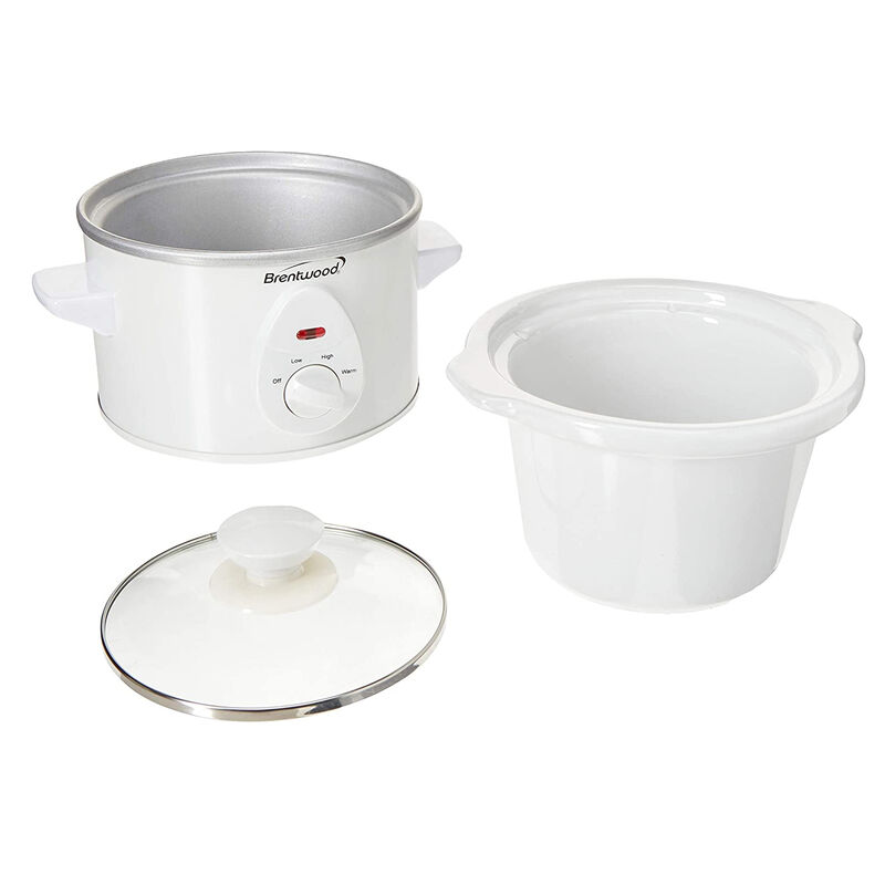 Brentwood 1.5 QT Slow Cooker in White