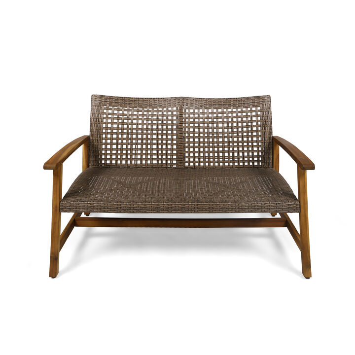Merax Outdoor Patio Wicker  Sofa Loveseat