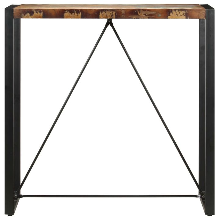 vidaXL Bar Table 43.3"x23.6"x43.3" Solid Reclaimed Wood