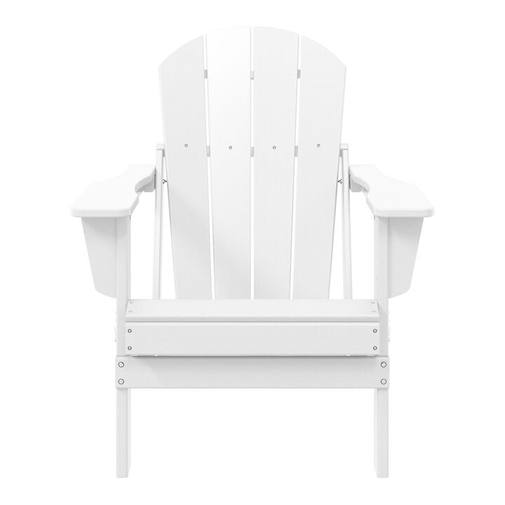 WestinTrends HDPE Outdoor Patio Folding Poly Adirondack Chair
