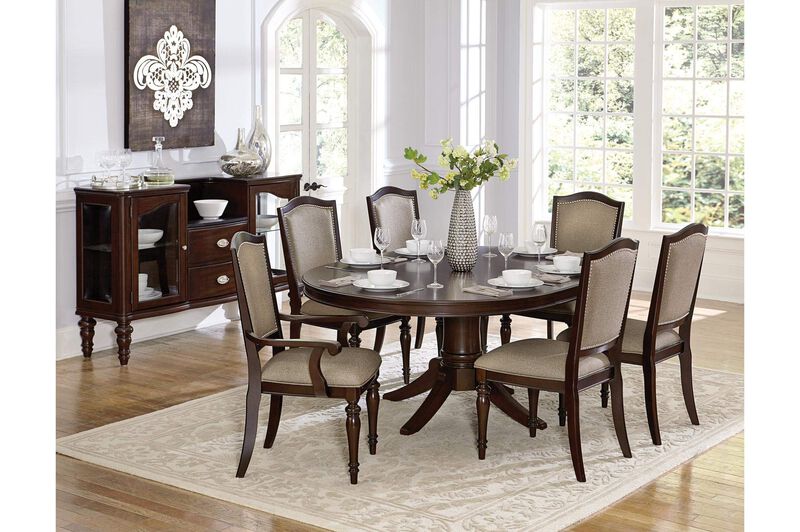 Counter Height Wooden Arm Chair With Turned Legs, Set of 2, Beige & Brown