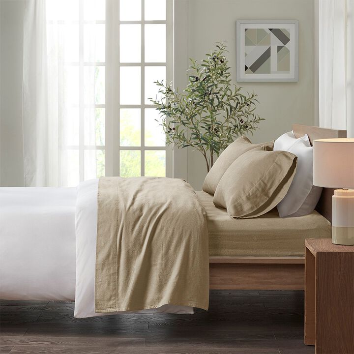 Gracie Mills Persephone 4-Peice Cotton Flannel Sheet Set