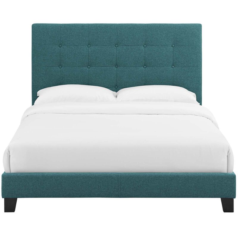 Modway - Melanie Queen Tufted Button Upholstered Fabric Platform Bed