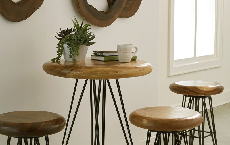 String Bar Stool-Black Legs