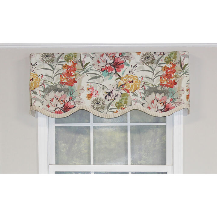 Kira Ruffle Provance 3" Rod Pocket Valance 50" x 16" Multicolor by RLF Home