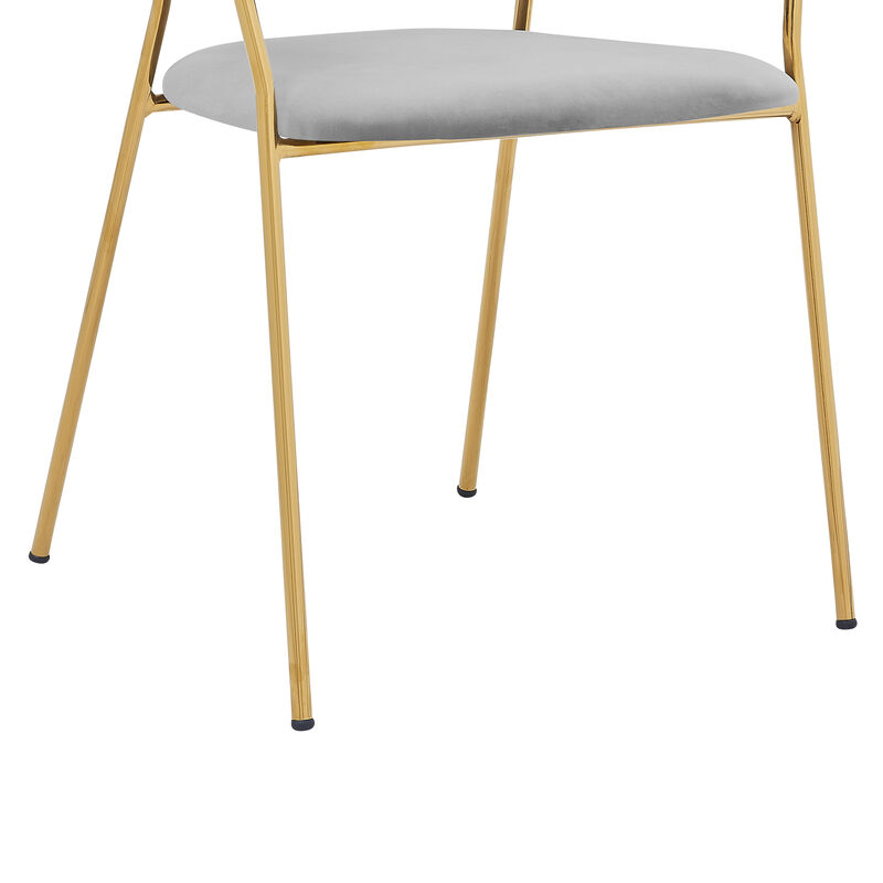 Rococo  Blue Faux Leather and Metal Counter Height Bar Stool