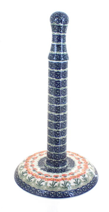 Blue Rose Polish Pottery Maia Paper Towel Holder