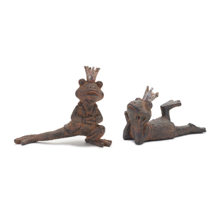 Set of 6 Royal Frog Statues – Resin Garden Decor for Yard, Lawn, and Outdoor Spaces