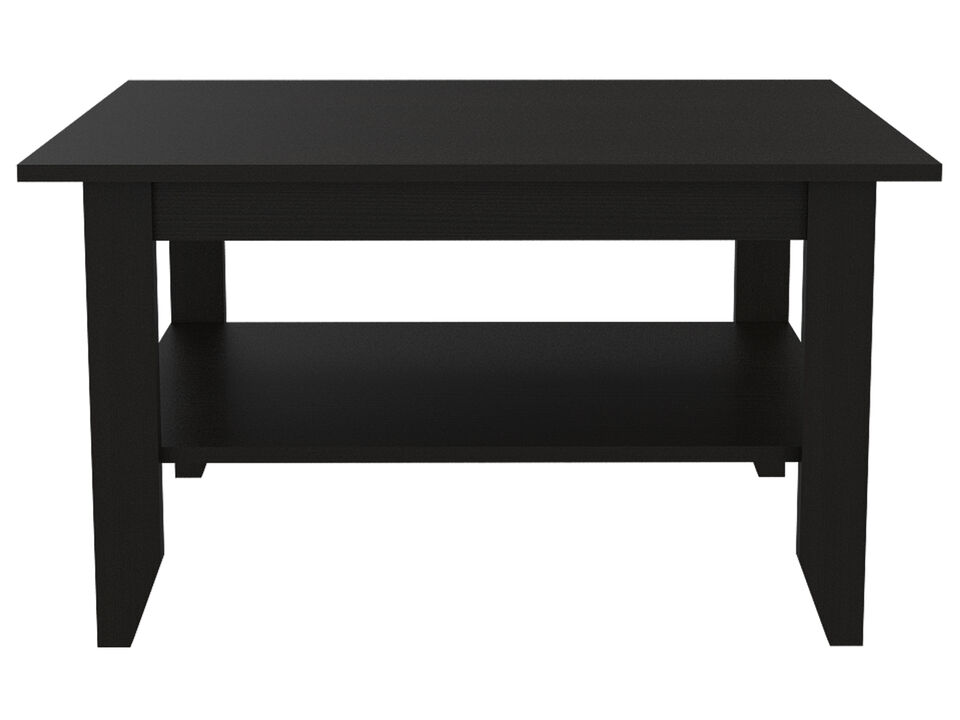 DEPOT E-SHOP Sahara Coffee Table, Four Legs, One Shelf, Black