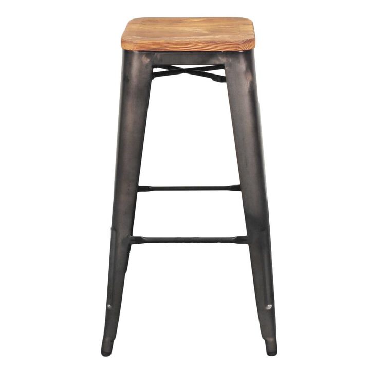 Metropolis Backless Bar Stool, (Set of 4)