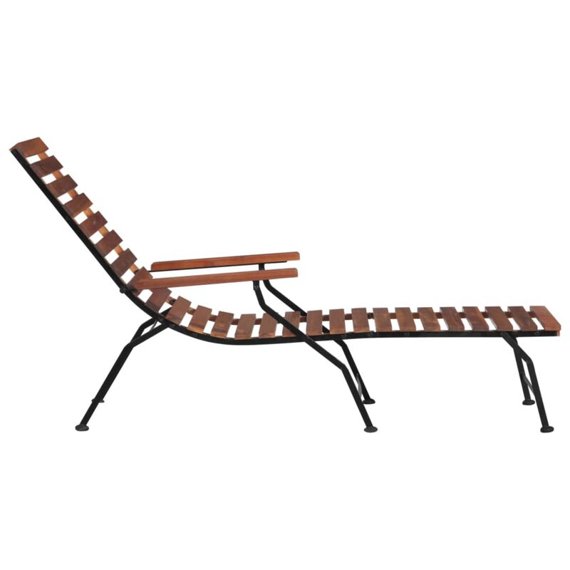 vidaXL Patio Deck Chair Solid Wood Acacia