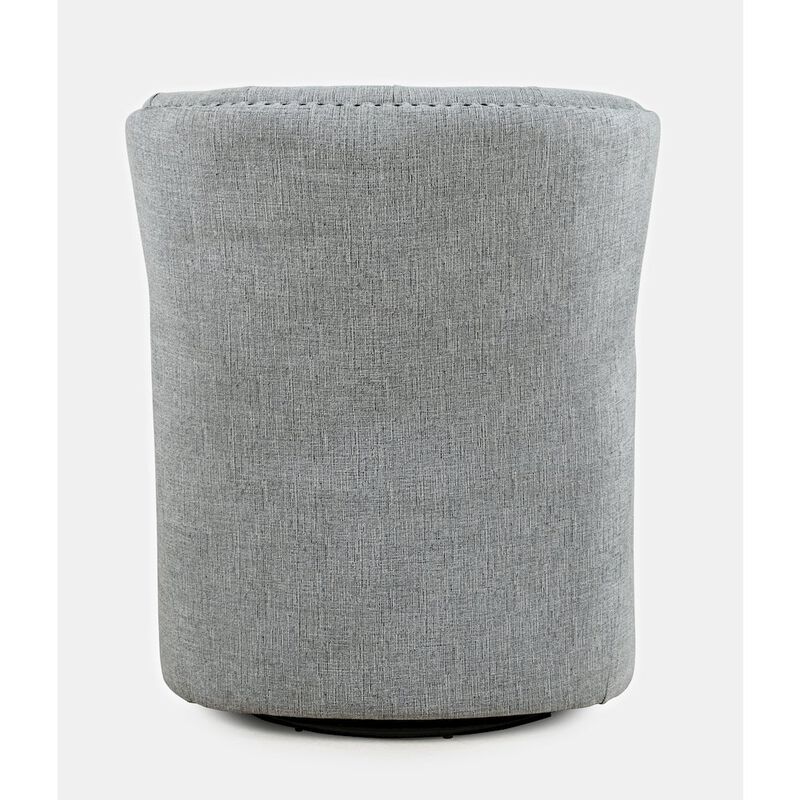 Jofran Bryson Transitional Upholstered Swivel Chair with Nailhead Trim