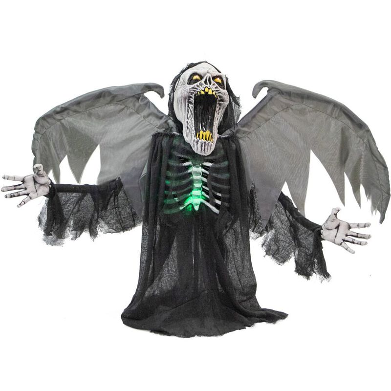 Haunted Hill Farm 29.5'' Standing Animated Winged Reaper