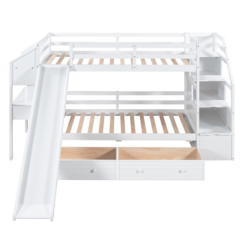 Merax Bunk Bed with Storage Staircase and Drawers