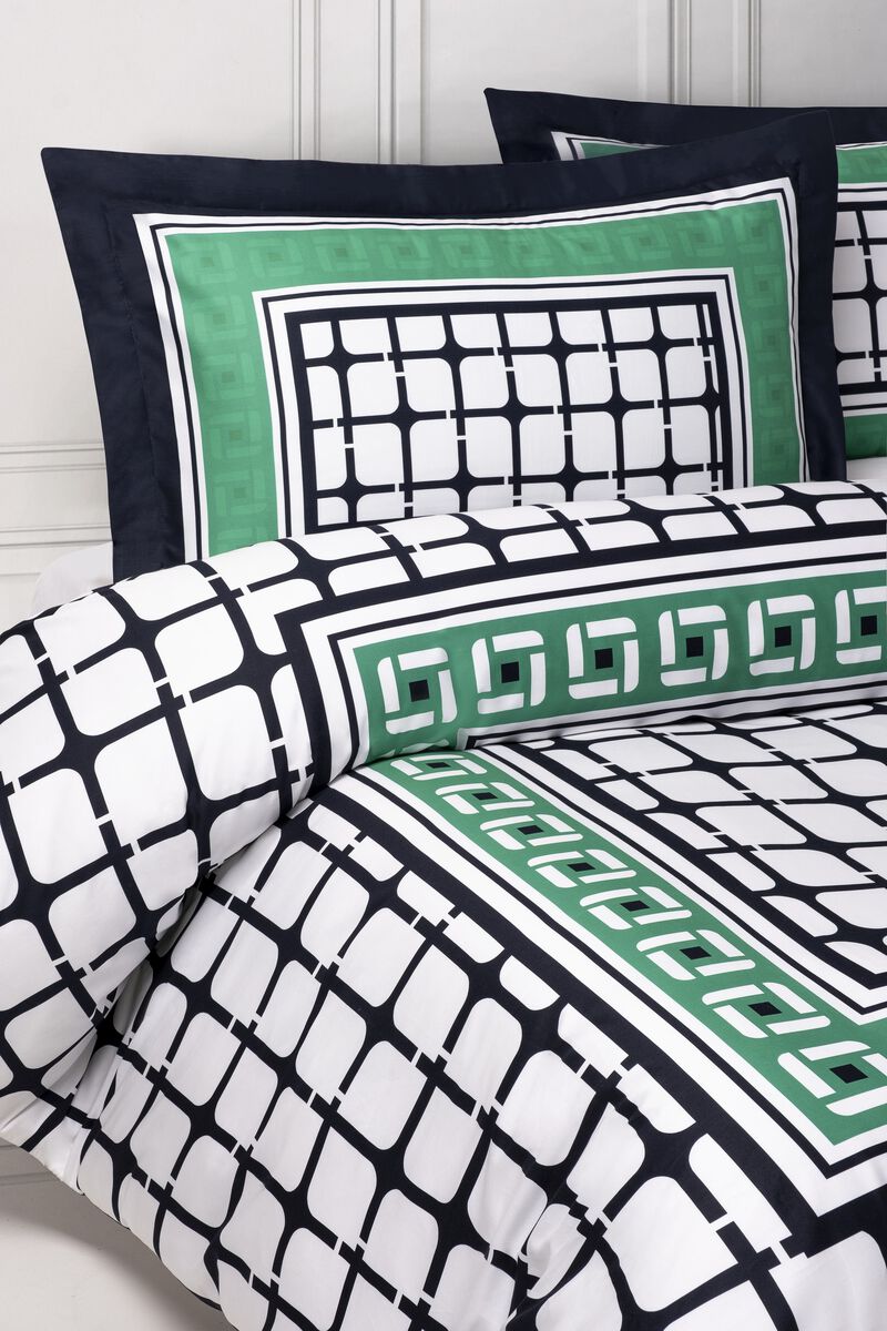 Brooks Brothers Framed Print Cotton Sateen Duvet Cover Set