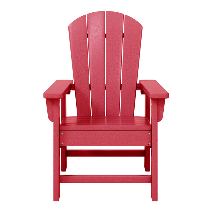 WestinTrends Kids Outdoor HDPE Adirondack Plastic Patio Chair
