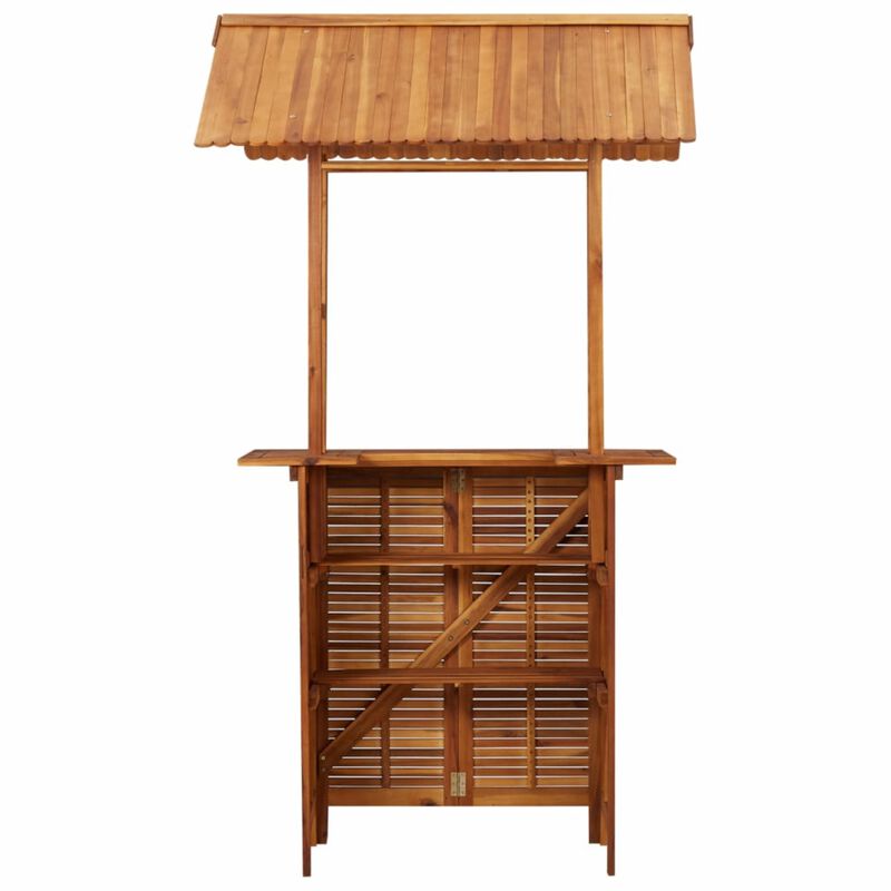 vidaXL Outdoor Bar Table with Rooftop 48"x41.7"x85.4" Solid Acacia Wood