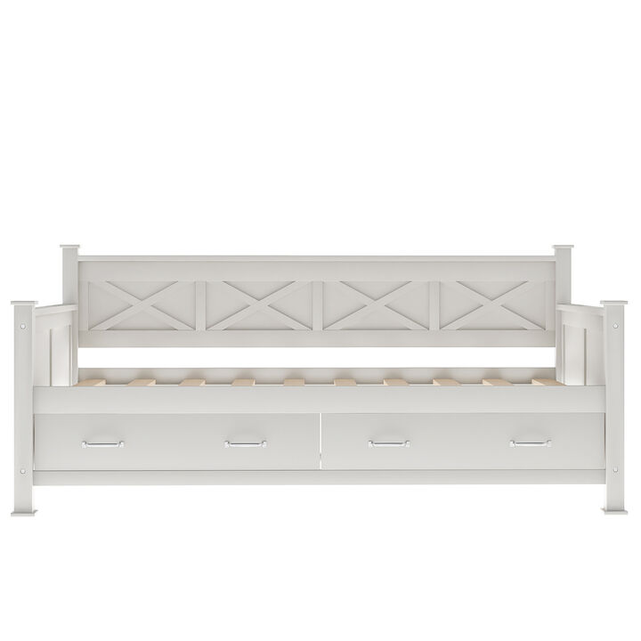 Merax Wooden Modern and Rustic Casual Style Daybed Bed