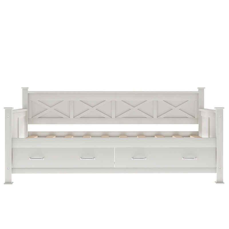 Merax Wooden Modern and Rustic Casual Style Daybed Bed