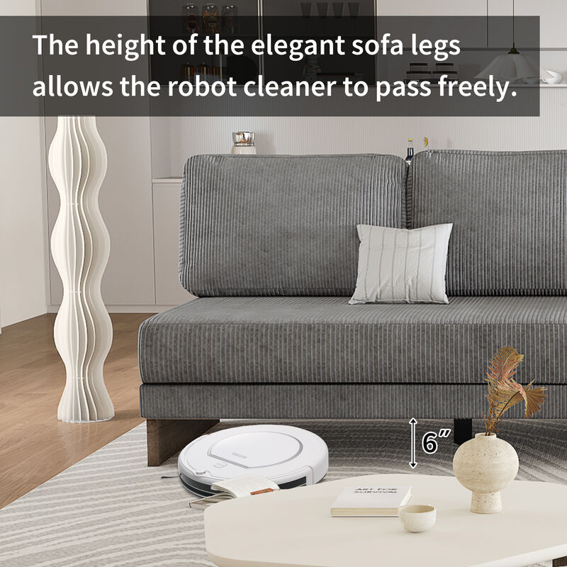 Merax L-shaped Sofa Sectional Sofa with Two USB Ports
