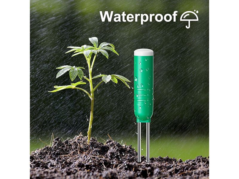 BIGTRIDE Wireless Soil Tester with LCD Display - 4-in-1 Sensor for Moisture