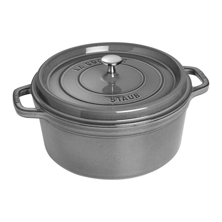 Staub Cast Iron 7-qt Round Cocotte - Basil Staub Cast Iron 7-qt Round Cocotte - Basil